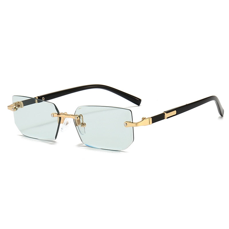Rimless Rectangle Square Sun Glasses