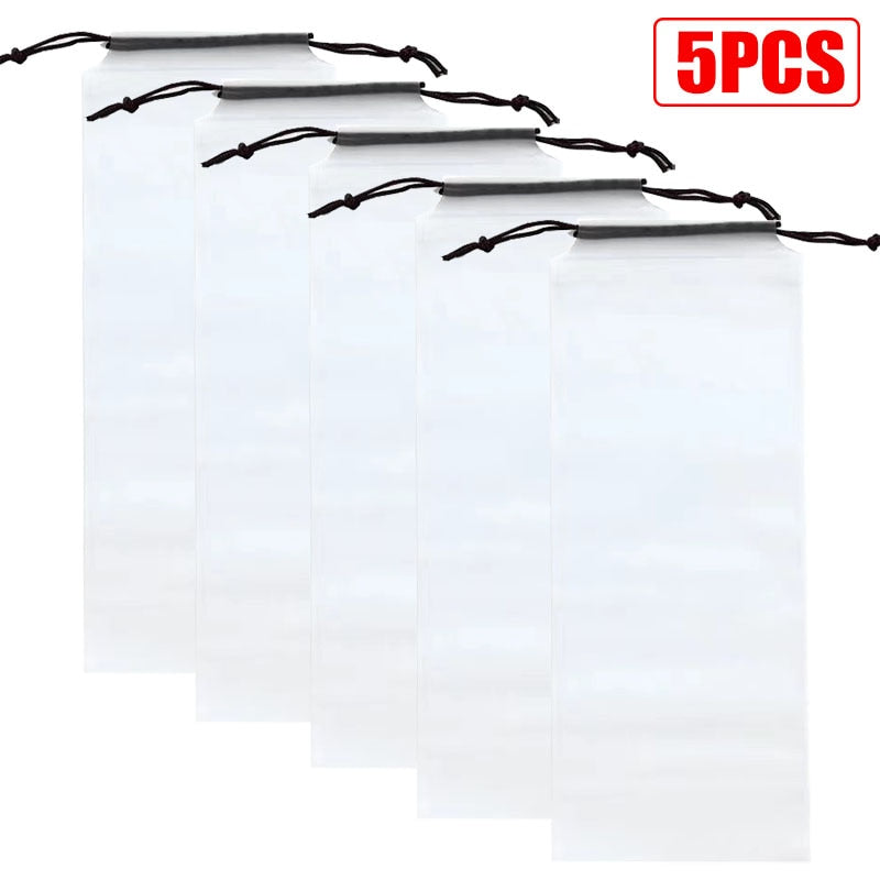 Matte Translucent Plastic Bag Umbrella Reusable Portable Storage Bag