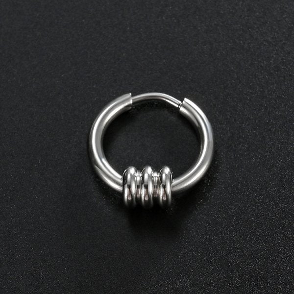 Rinhoo 1 Pcs Triangle Unisex Earrings Stainless Steel
