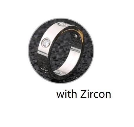 Trendy CZ Crystal Stainless Steel Rose Gold Color Love Ring