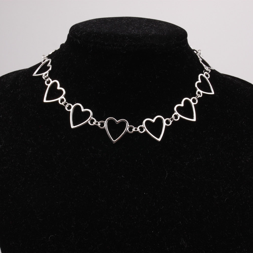 Independent Gothic Metal Hollow Necklace