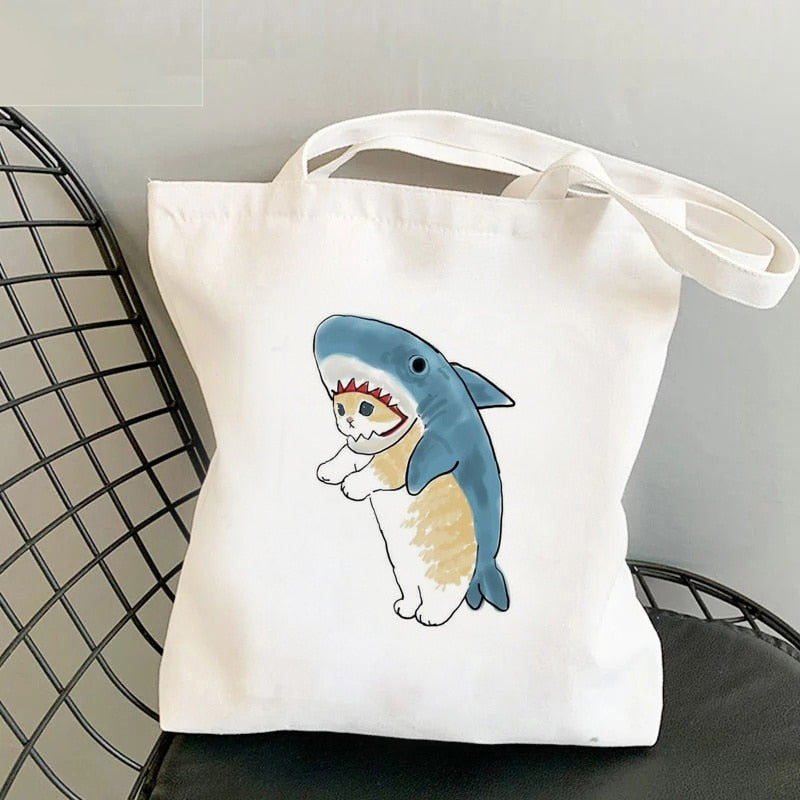 Cat Shark Shopping Bag