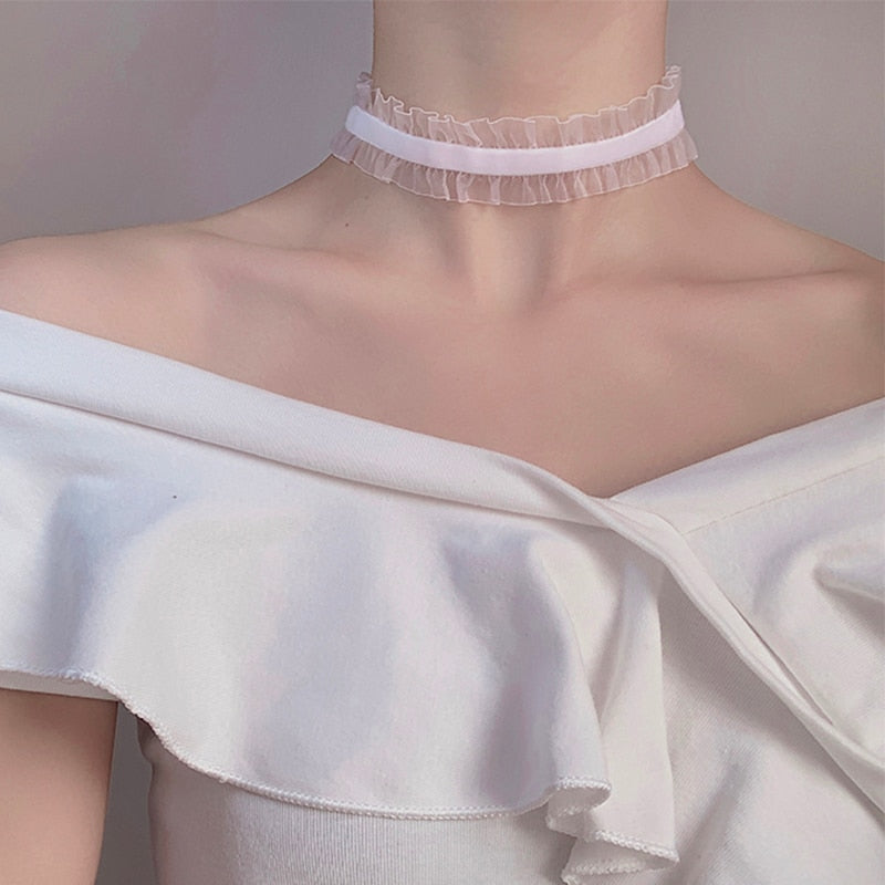 Gothic Classic White Collar Vintage Choker Necklace