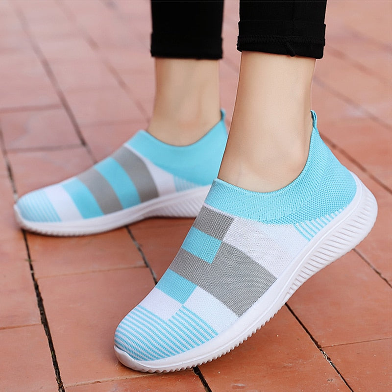 Women Shoes Vulcanized Zapatillas Mujer Knitted Sneakers - Jeglowstore
