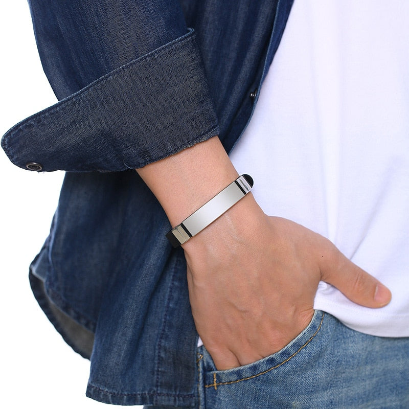 Personalize Engrave Service Stainless Steel ID Tag Unisex