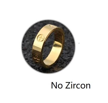 Trendy CZ Crystal Stainless Steel Rose Gold Color Love Ring