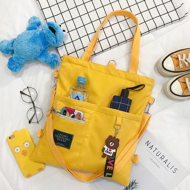 Simple Quality Bolsas Korean Designer Shoulder Canvas Bag