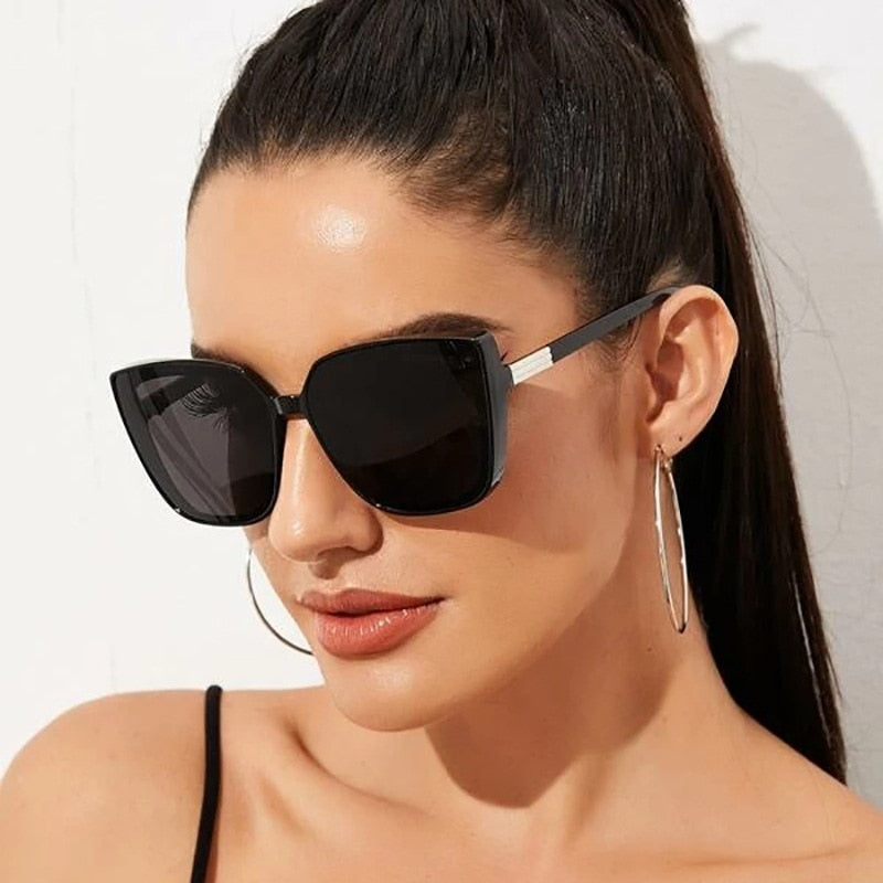 Brand Designer Cat Eye Big Frame Cool Sunglasses