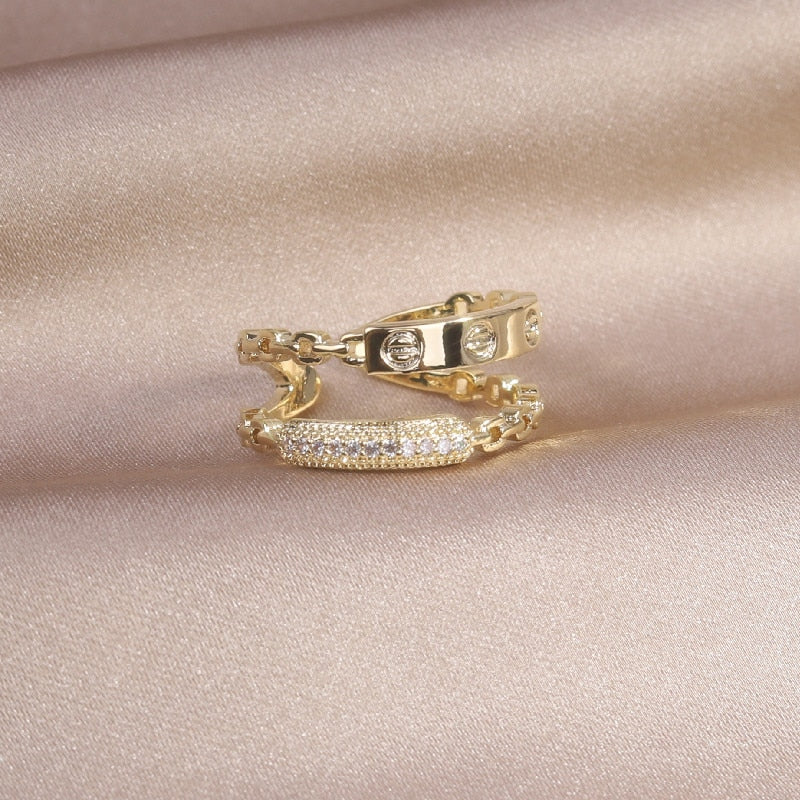 Real Gold Plated AAA Zircon Ring