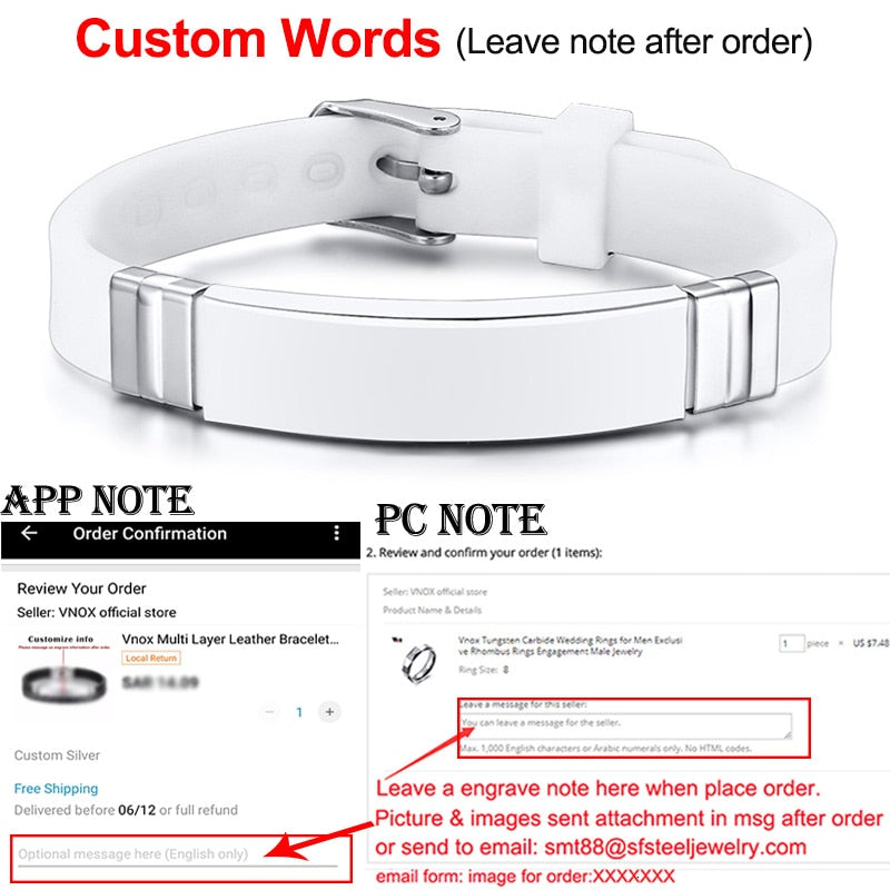 Personalize Engrave Service Stainless Steel ID Tag Unisex