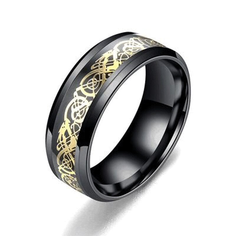 MixMax 20pcs Mix Colors Dragon Pattern Stainless Steel Ring - Jeglowstore
