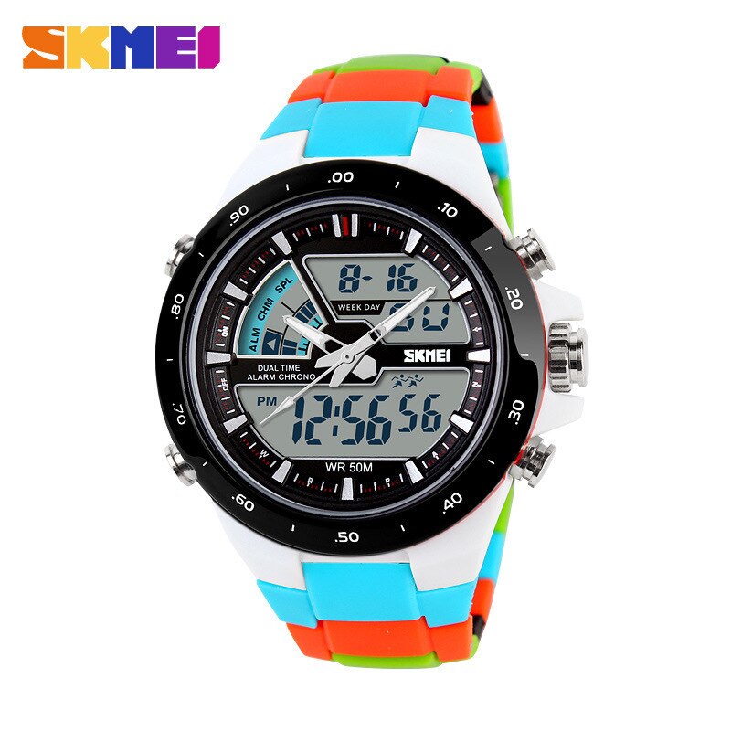 Men Sport Watch Dual Display Top Luxury Brand Men Waterproof