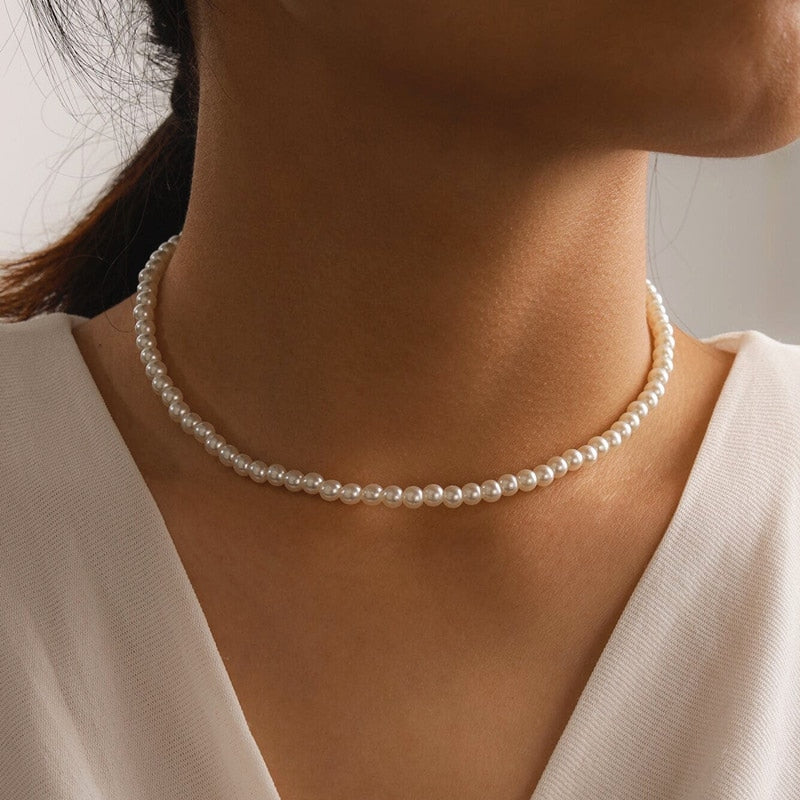 Silver Colour Sparkling Clavicle Chain Choker