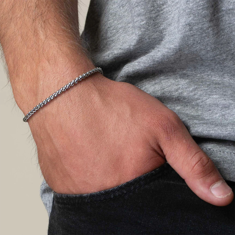 Simple Classic Stone Bead Bracelet For Men