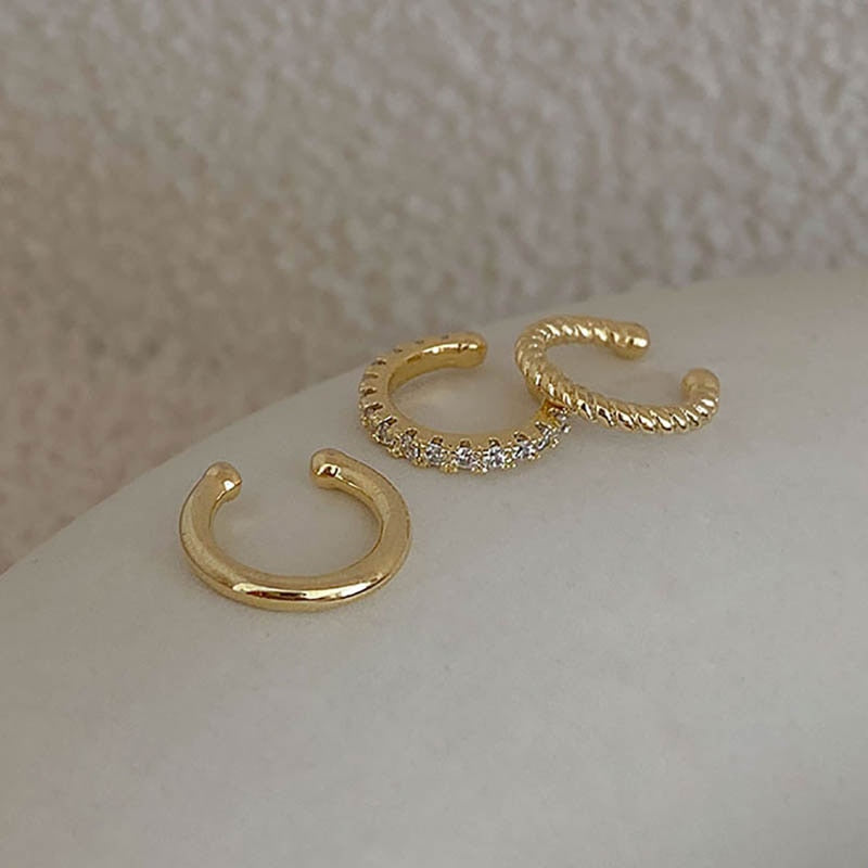 Minimalist 3Pcs/Set Clips Earring Unisex