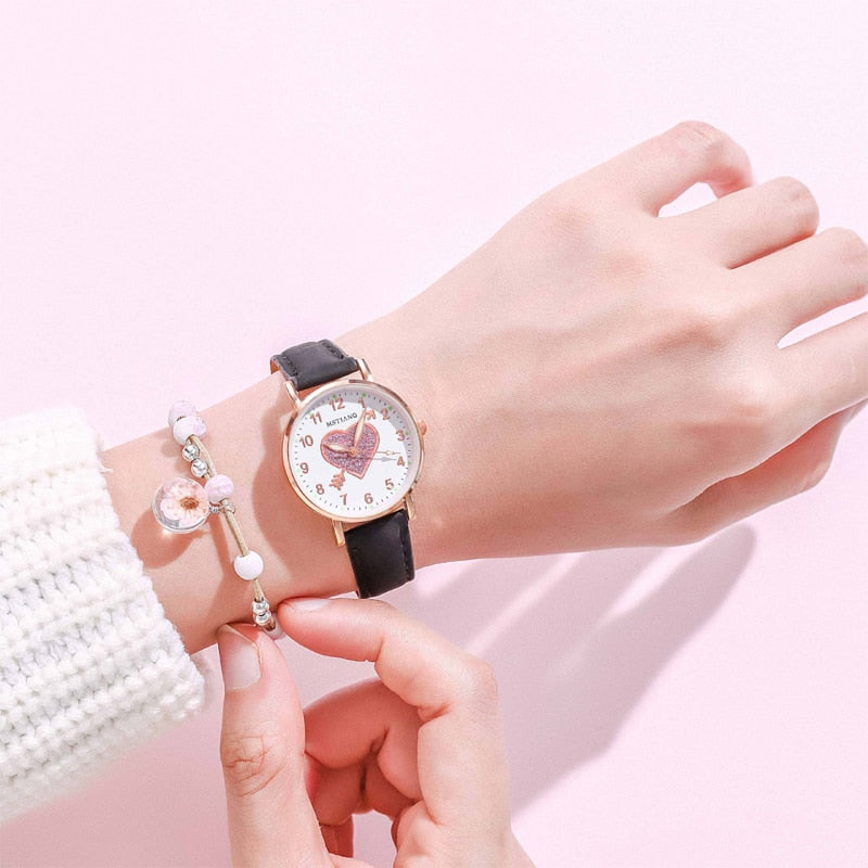 Exquisite Small Dial Quartz Clock Dress Wristwatch