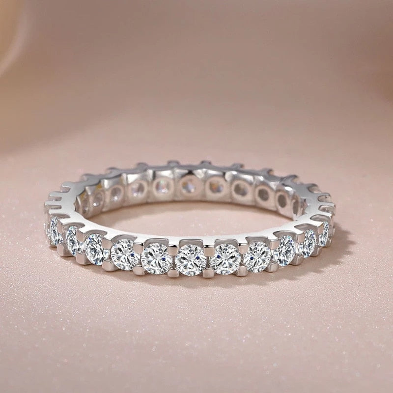 S925 Silver Cubic Zirconia Ring