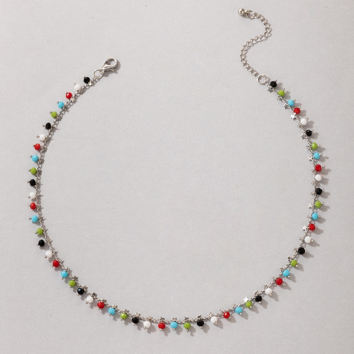 Tocona Bohemian Colorful Tassel Clavicle Chain Beaded Necklace