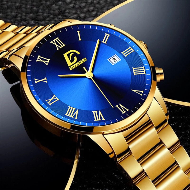 Luxury Minimalist Quartz Stainless Steel Wrist Watch