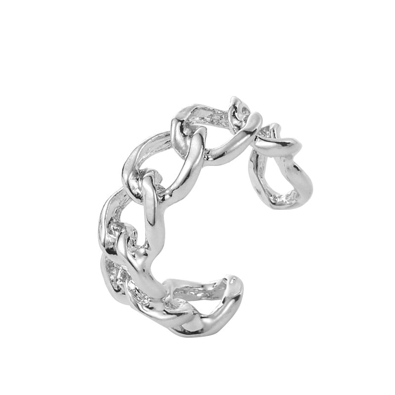 Vintage Plating Chain Shape RING 7mm Wide Unisex