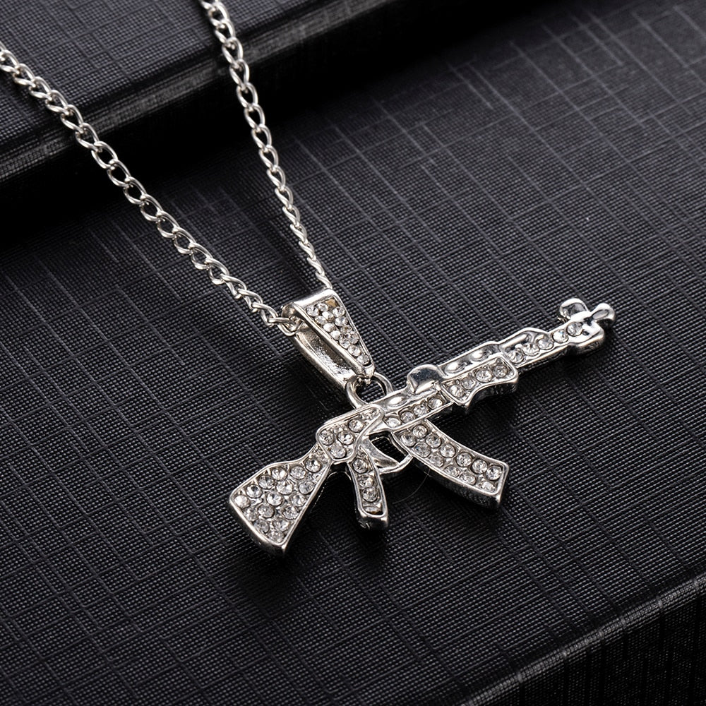 Dominic Toretto Rhinestone Cross Crystal Pendant Chain Necklace