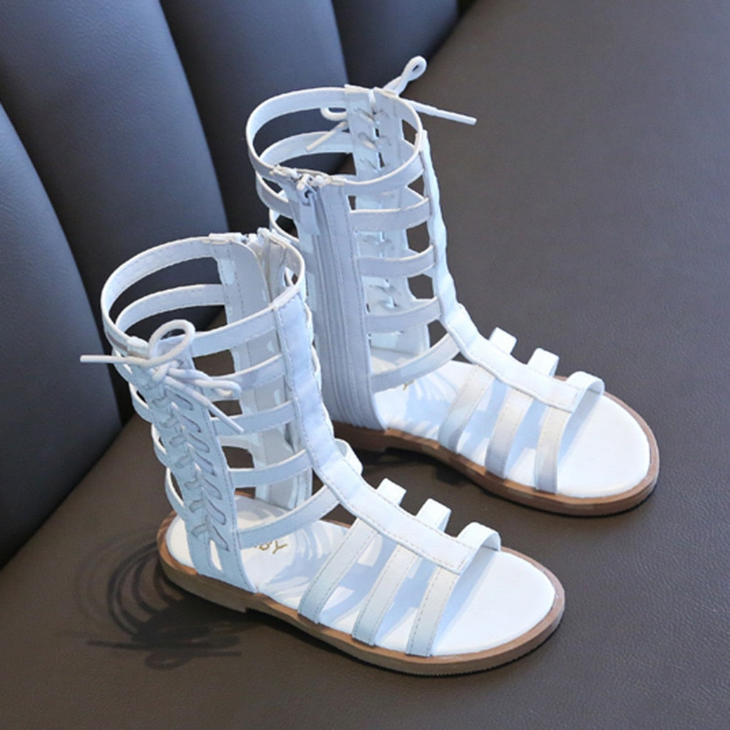 TELOTUNY Open Toe Zip Sandals children sandals girls