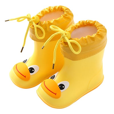 Children Rain Boots Rubber Waterproof Non-slip Boots Kids