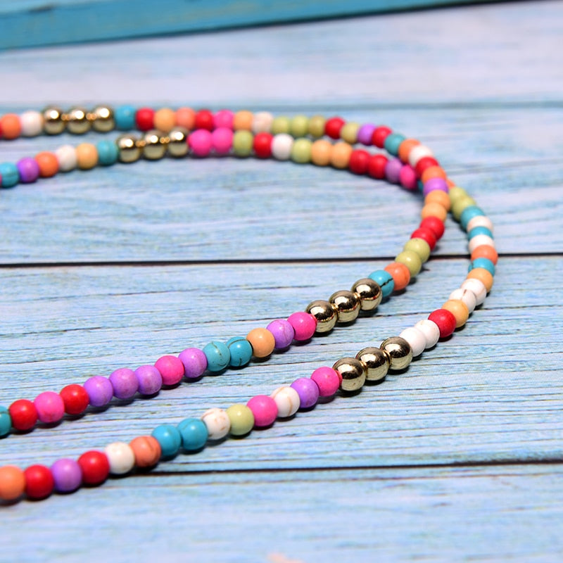 MOON GIRL 85cm Long Double Layer Cross Pendant Necklace