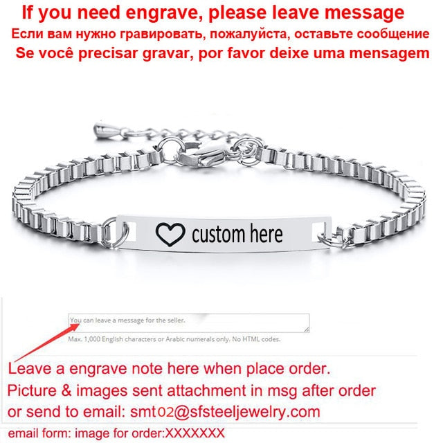 Personalize Baby Name Chain Smooth Bangle Link Gold Tone Bracelet