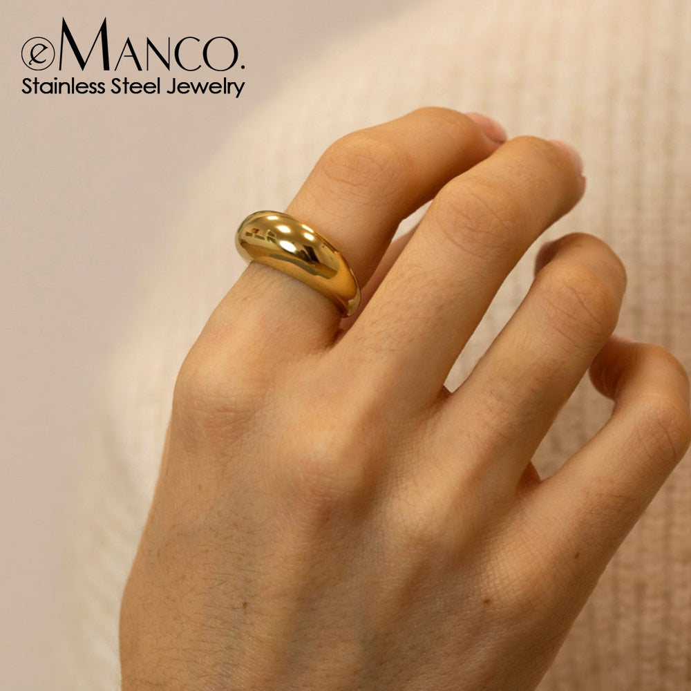 e-Manco Fashion Simple Stainless Steel Ring