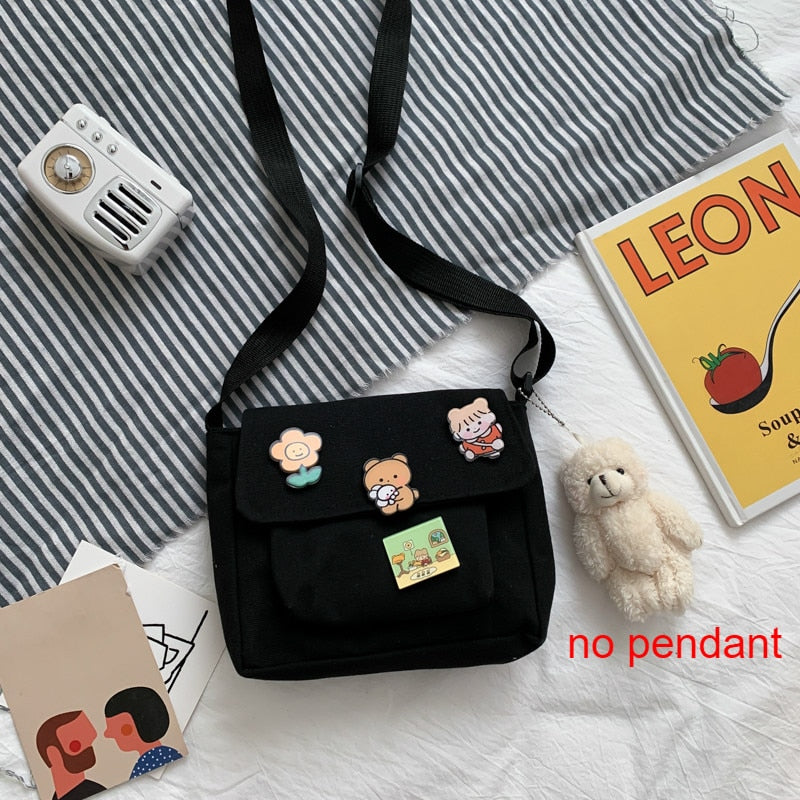 Women Canvas Flap-bag Handbag