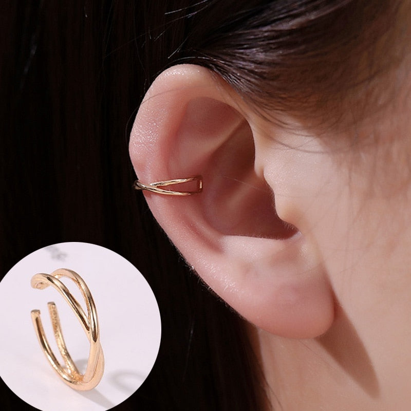 ZYZQ 1PC Metal No Pierced C Shape Ear Cuff