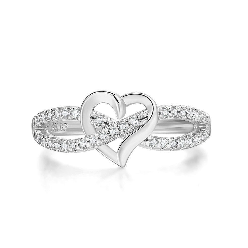 Couple Infinity Love Rings For Women Double Color Dainty