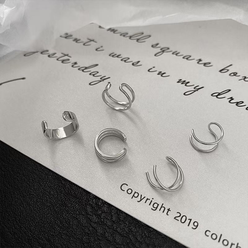 Minimalist 3Pcs/Set Clips Earring Unisex