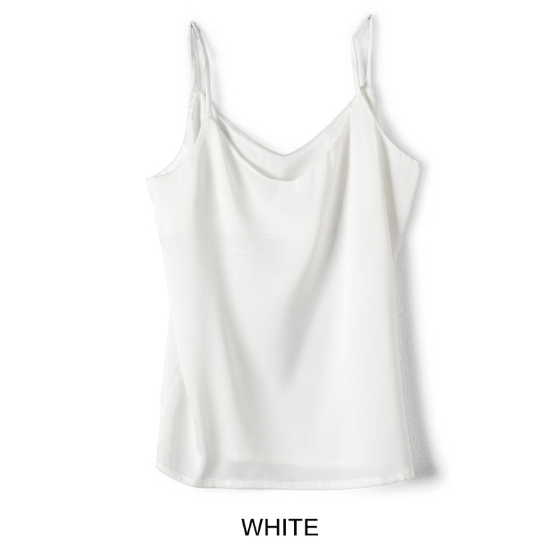 V-neck Satin Beauty Back Off-shoulder Camisole Women