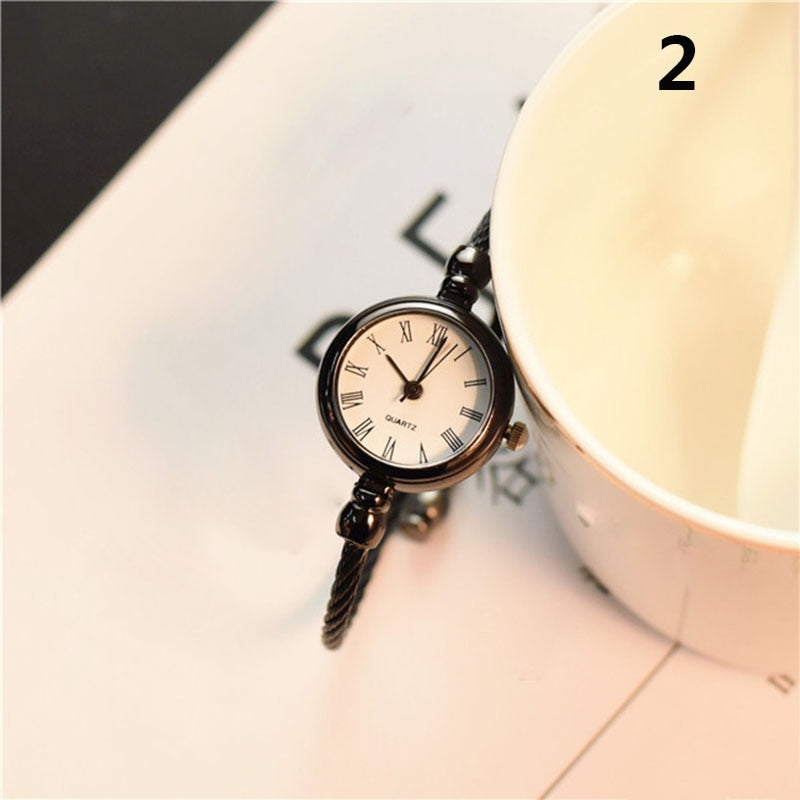 Small Gold Bangle Bracelet Stainless Steel Luxury Watch