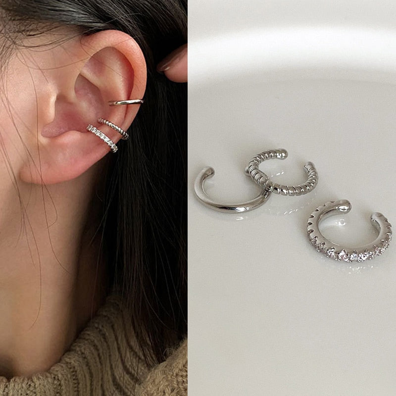 Minimalist 3Pcs/Set Clips Earring Unisex
