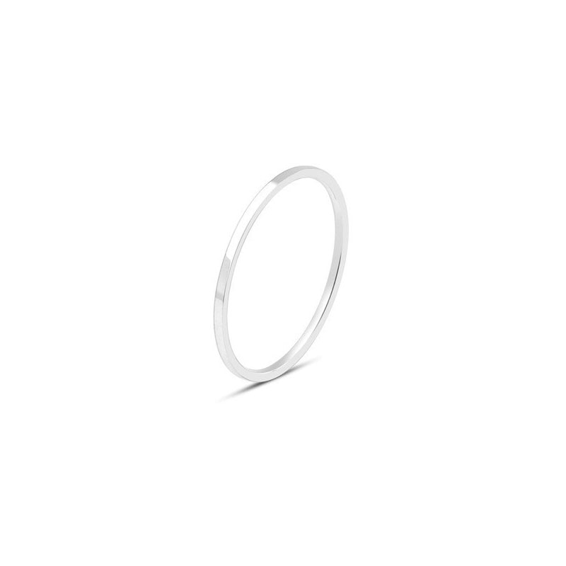 Simple 1MM Thin Stainless Steel Couple Ring