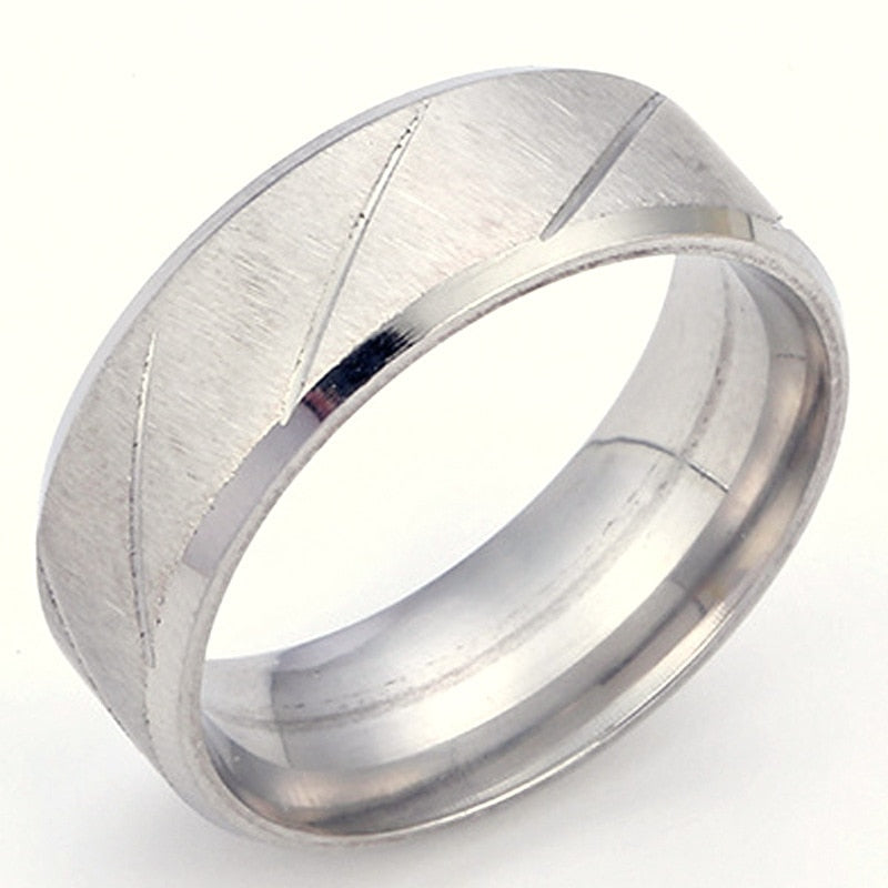 Golden Wave Pattern Wedding Infinite Ring Titanium Steel