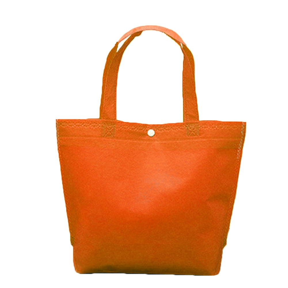 Reusable Foldable Button Durable Non-Woven Tote Shopping Bag