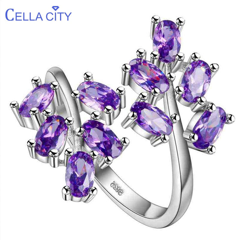Cellacity Opening adjustable Silver 925 Jewelry Gemstones Ring
