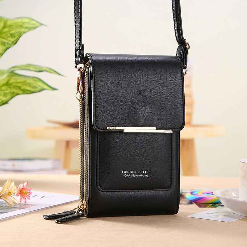 Buylor Soft Leather Women's Bag Wallets Touch Screen Cell Phone Purse Bags of Women Strap Handbag Female Crossbody Shoulder Bag