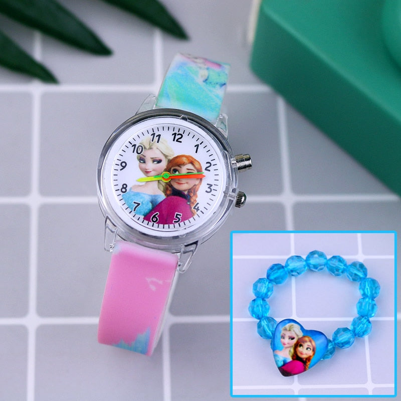 Silicone Strap Princess Elsa Children Watch