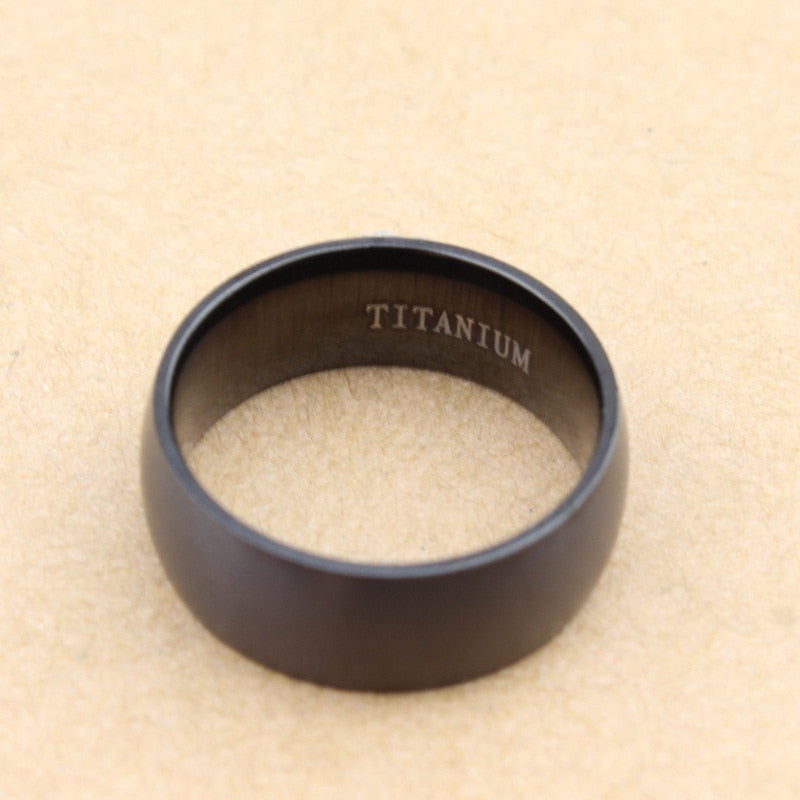 Classic Men Stainless Steel Rings Black Solid Simple Vintage Ring
