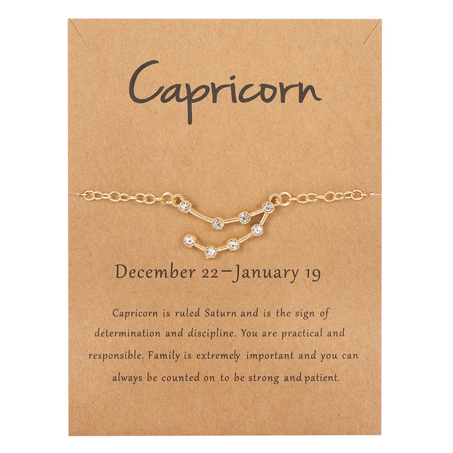 Cardboard Star Zodiac Sign 12 Constellation Bracelet