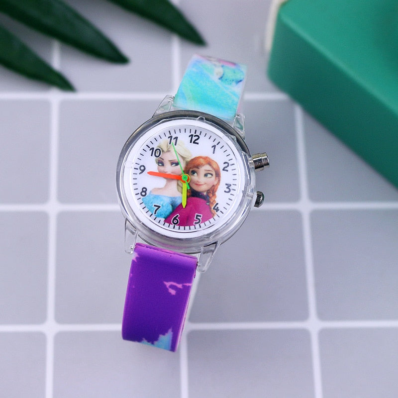Silicone Strap Princess Elsa Children Watch