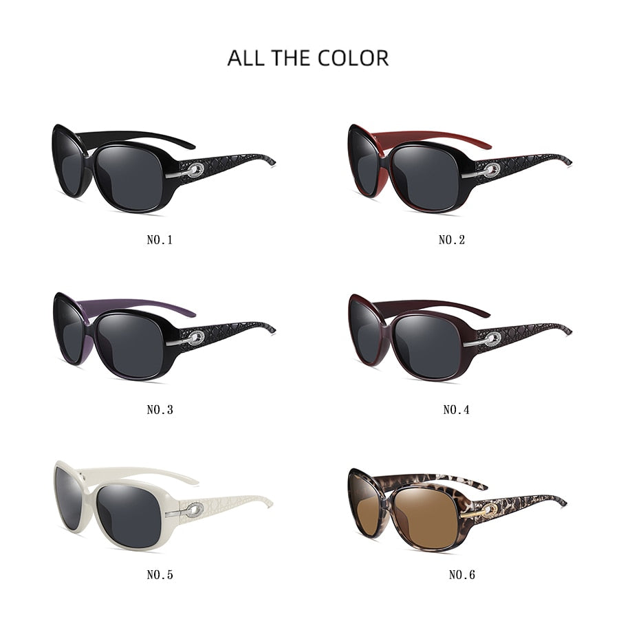 Polarized UV400 Gradient Lens Fashion Luxury Ladies Vintage Sun Glasses