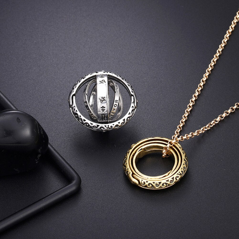 Gold Astronomical Creative Complex Rotating Cosmic letter Finger ring