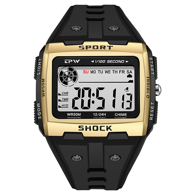 Big Numbers Water Resistant Men Digital Watch