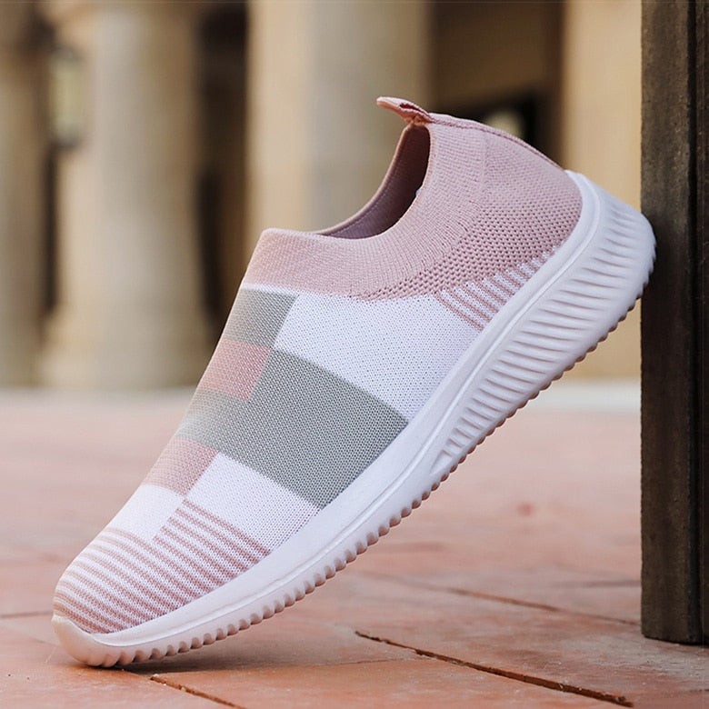 Women Shoes Vulcanized Zapatillas Mujer Knitted Sneakers